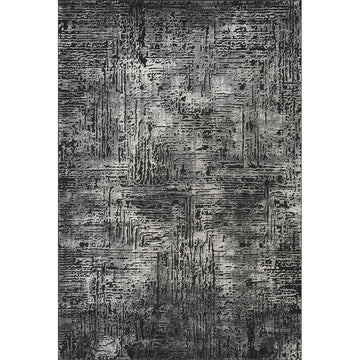 Belgravia Illusion BLG02 Modern Abstract Distressed Blocks Metallic Shimmer Soft Textured Hi-Lo Polyblend Short Pile Anthracite Grey/Black/Steel Grey/Silver/Ash White Rug-Desire Rugs-Rug Love - The Most Loved Rug Store